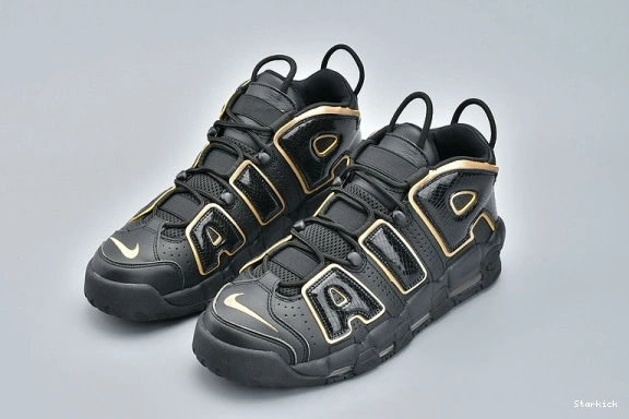 “FRANCE” NIKE UPTEMPO BLACK AV3810-001 AIR GOLD MORE METALLIC 1024